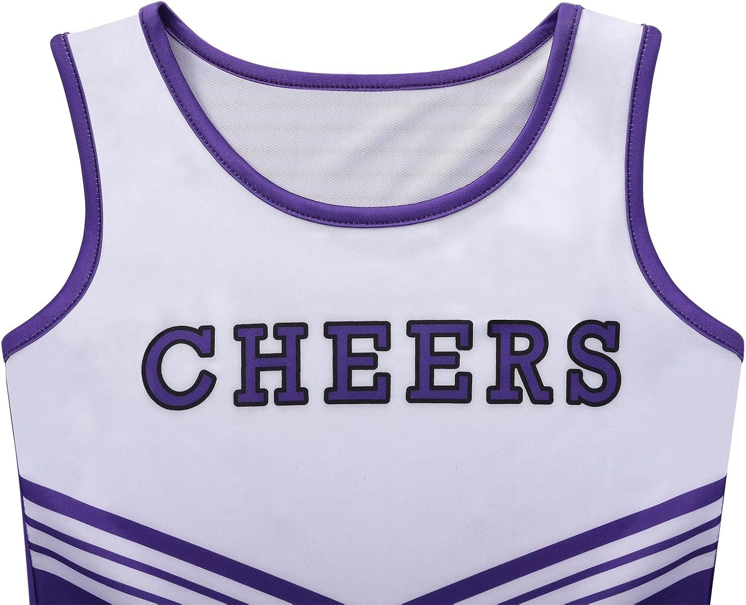 Hotfiary Cheerleader Uniform for Girls Halloween Cheerleading Dress with Cheer Pom Poms&Socks Clothes Sets for Party Sports - Image 5