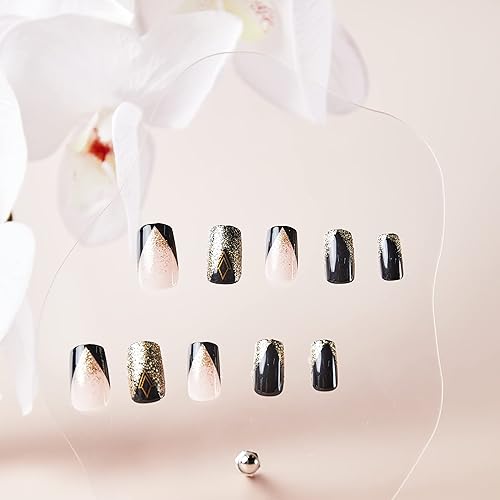 Miniatura 5 de Vaisoeny Uñas postizas medianas de ABS de ajuste natural con pegamento de gelatina, uñas reutilizables para manicura con pegamento para mujeres y