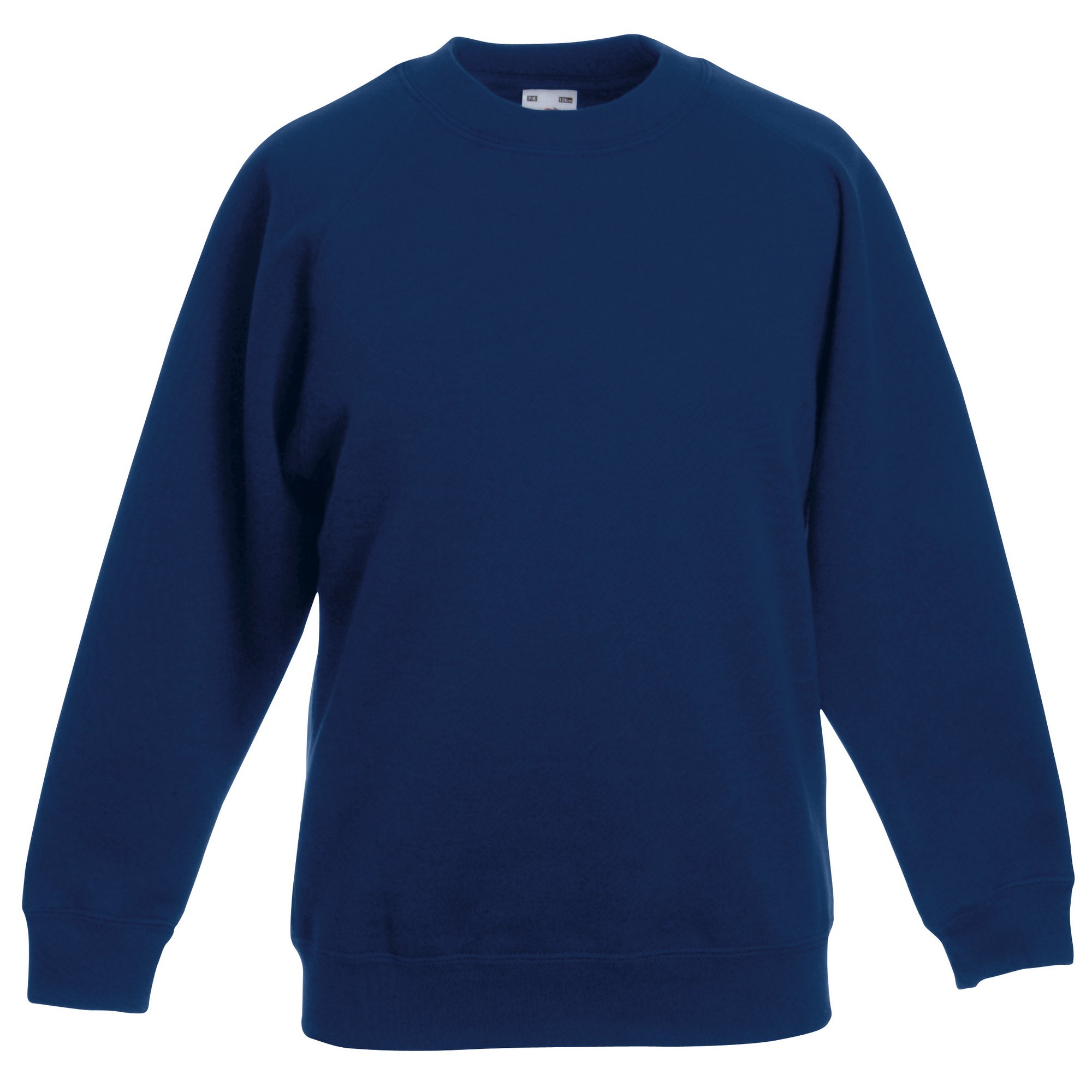 Fruit of the Loom Unisex Kids Raglan Classic Sweater, Navy, 12-13 Years (Manufacturer Size:34)