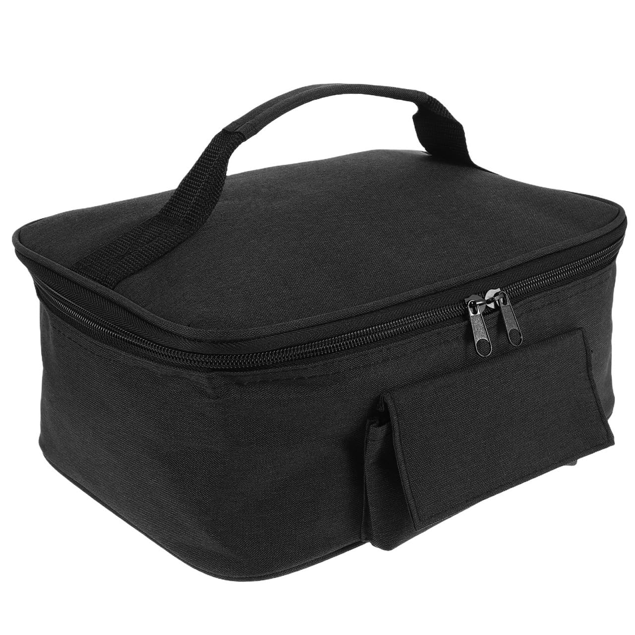 Borsa Termica per Auto in Alluminio Nero, Borsa da Pranzo Termica, Grande Capacità, Mantiene Cibo Caldo, per Commuting e Road Trip