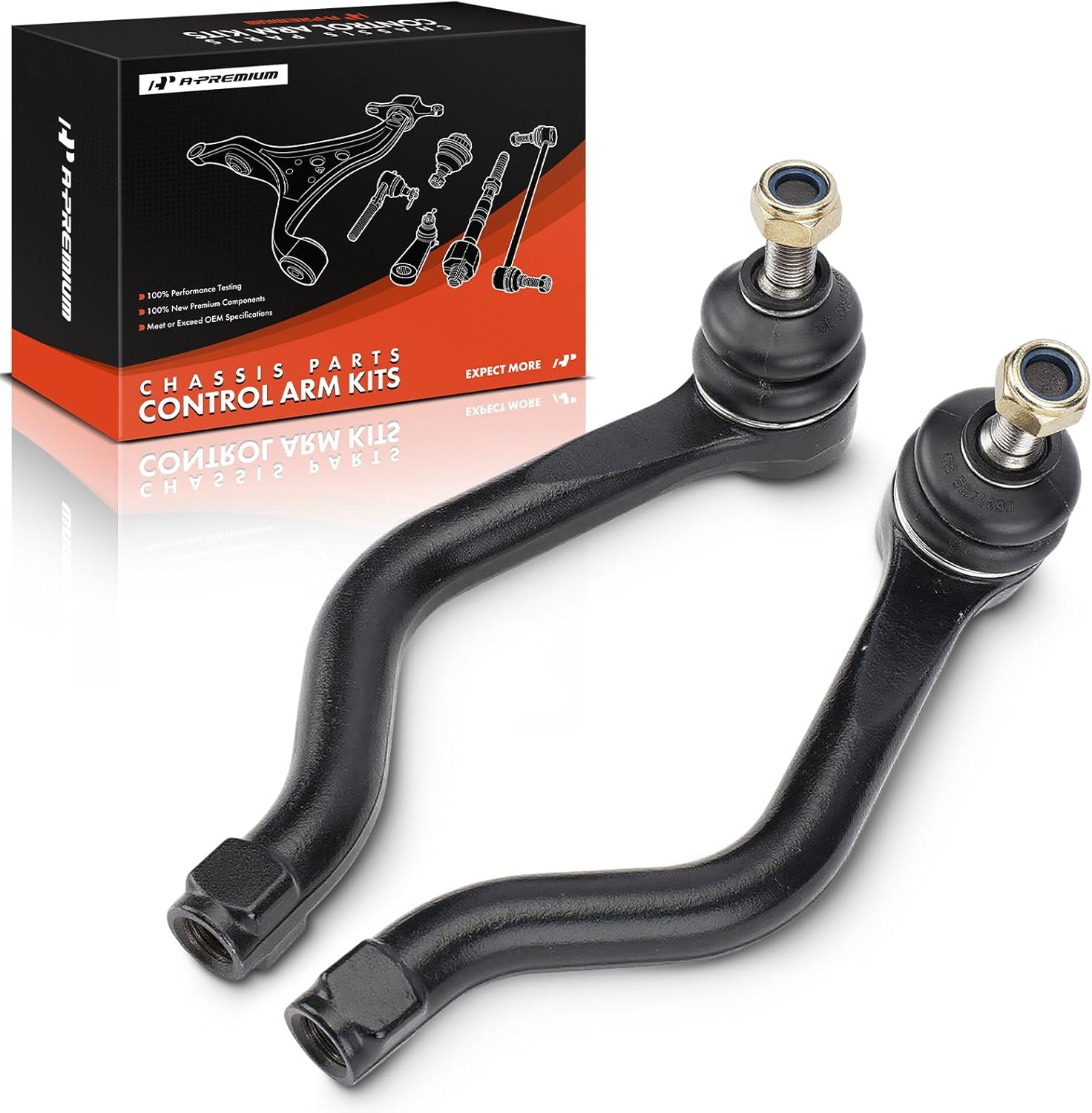A-Premium 2 x Outer Tie Rod Ends, Compatible with Acura RL 2005-2012