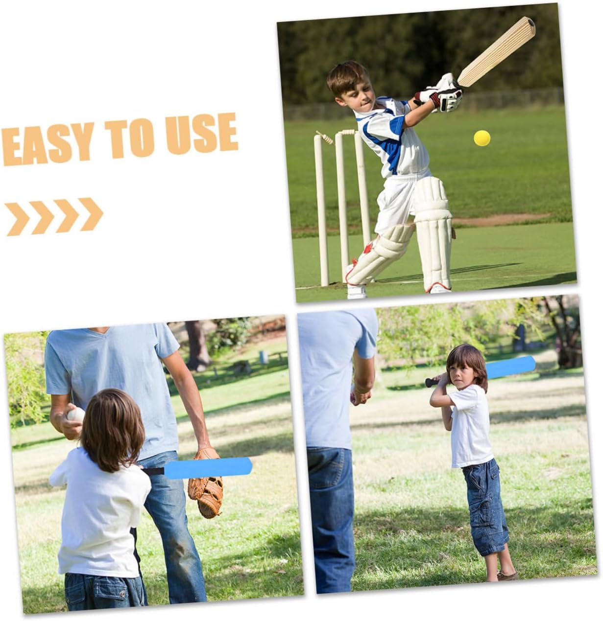 1Set Training Kit Lightweight Plastic Bat Multi Use Sports Bat with Balls Encourages Teamwork Active Play