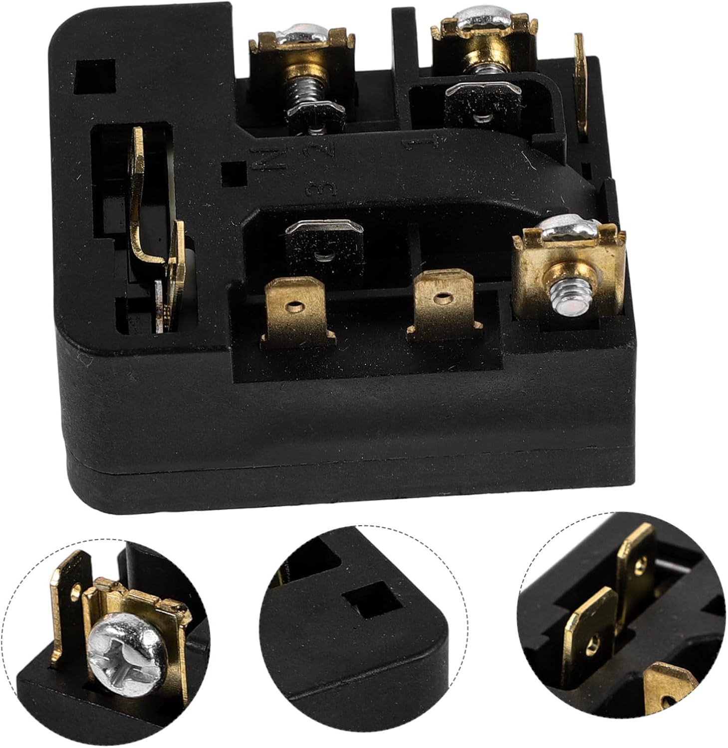 Fridge Compressor Start Relay and Overload Protector Accessory for Refrigerator and Freezer Cooling Systems Replacement Part with Ptc Relay for Household Appliances