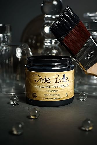 Miniatura 9 de Dixie Belle Paint Company - Pintura con acabado de tiza para muebles, Caviar, 16 fl oz, pintura mineral color negro mate, fabricada en Estados Unidos