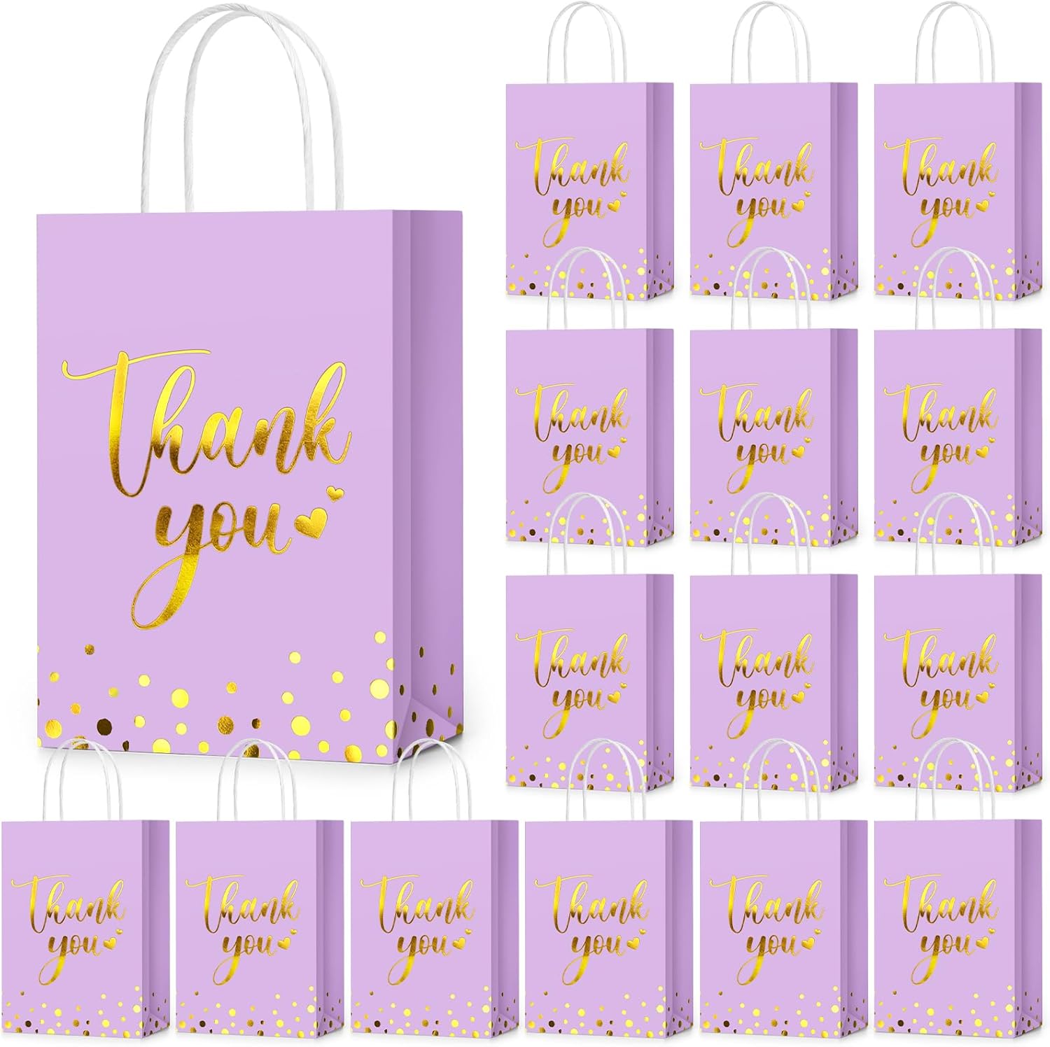 Tinlade 50 Pcs Thank You Gift Bags Bulk Paper Thank You Gift Bags Bulk Paper Wedding Handle Business Shopping Wedding Baby Shower Party Favors White Eucalyptus Leaf Sf1 - View #9