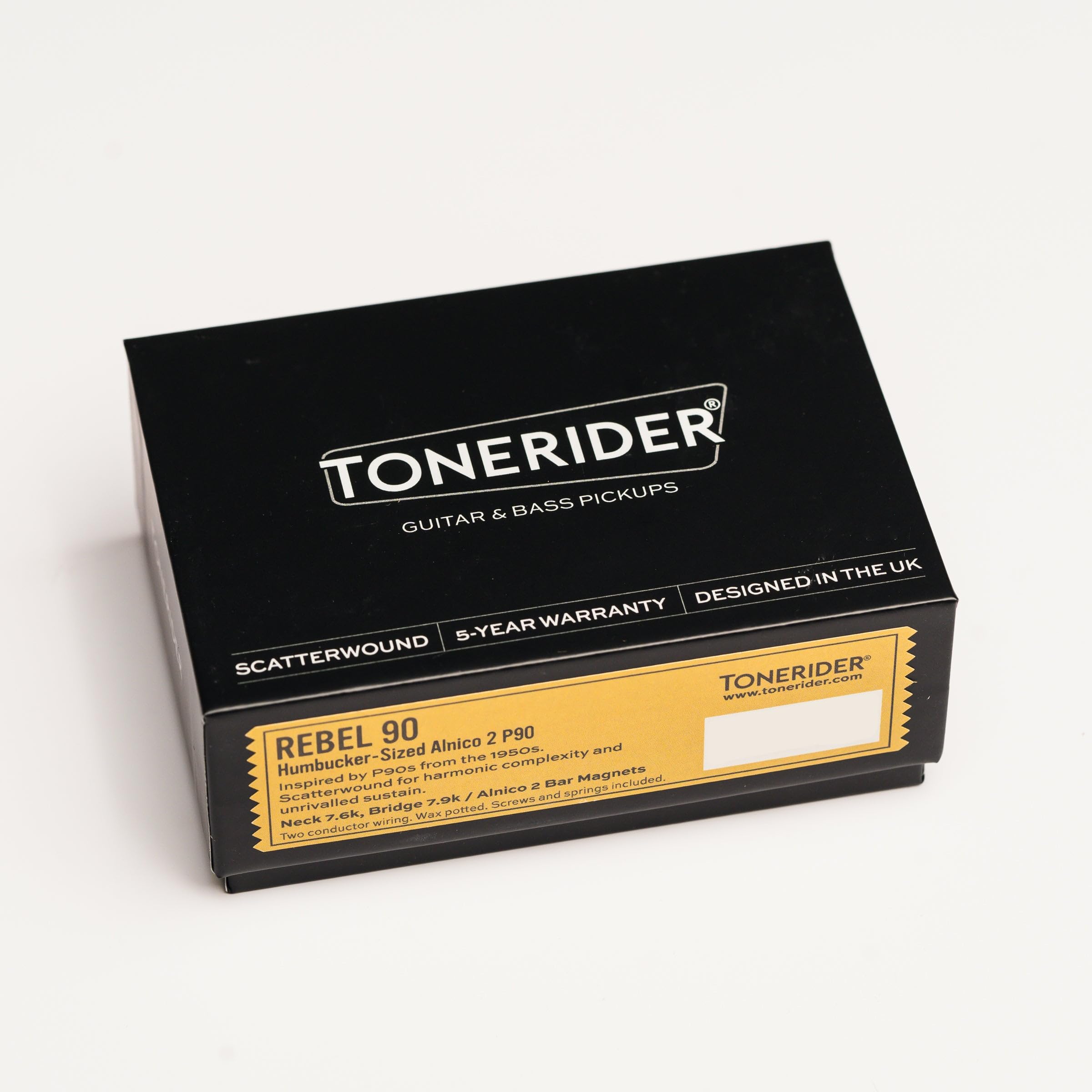 Tonerider Rebel 90 Bridge Pickup, cubierta de níquel, tamaño Humbucker P90, imán Alnico 2, garantía de 5 años