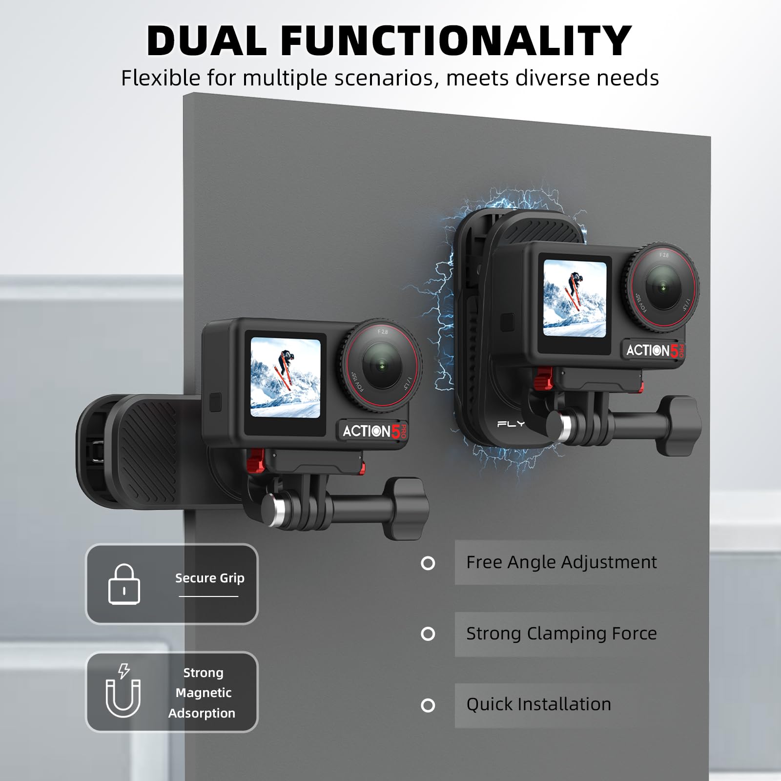 Amazon | バックパッククリップ磁気マウント DJI Osmo Action 5 Pro/4 