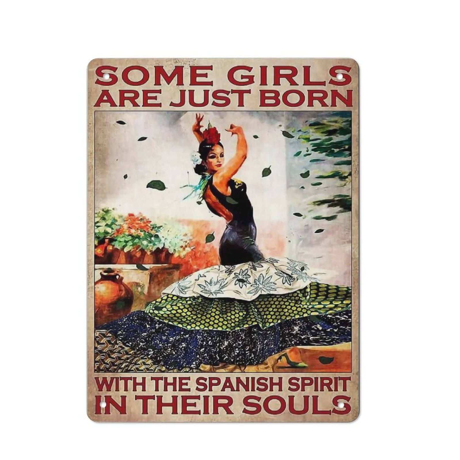 AOOEDM Some Girls Are Just Born Metal Tin Sign for Home Bar Pub Kitchen Wall Art Deocr Man Cave Vintage Metal Sign Poster Plaque Signs Quotes Sign