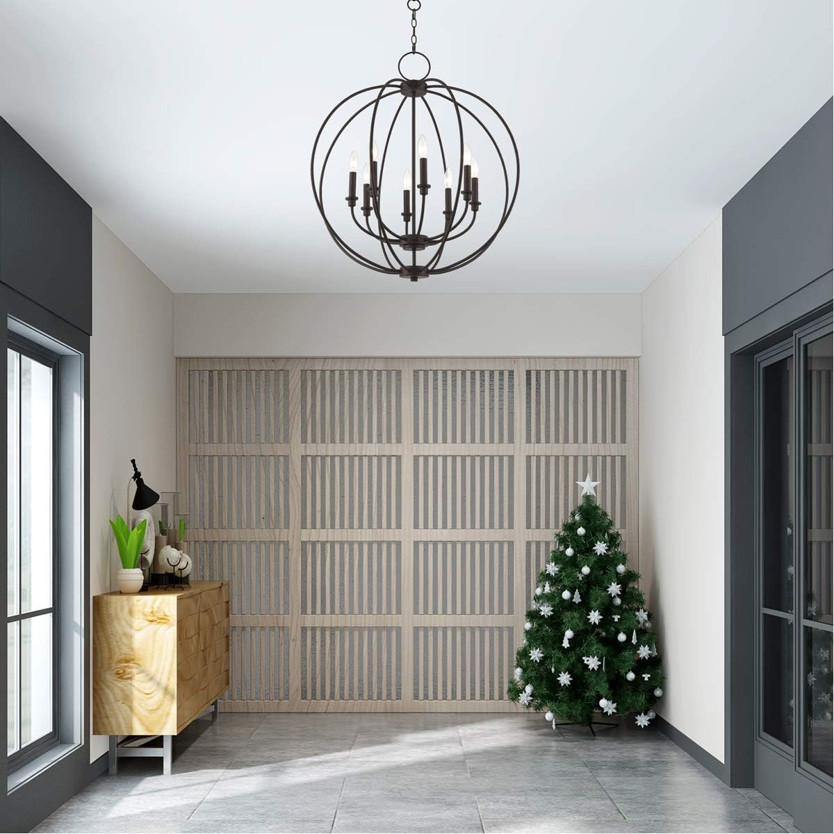 Livex Lighting 4668-07 Milania 8-Light Chandelier, Bronze