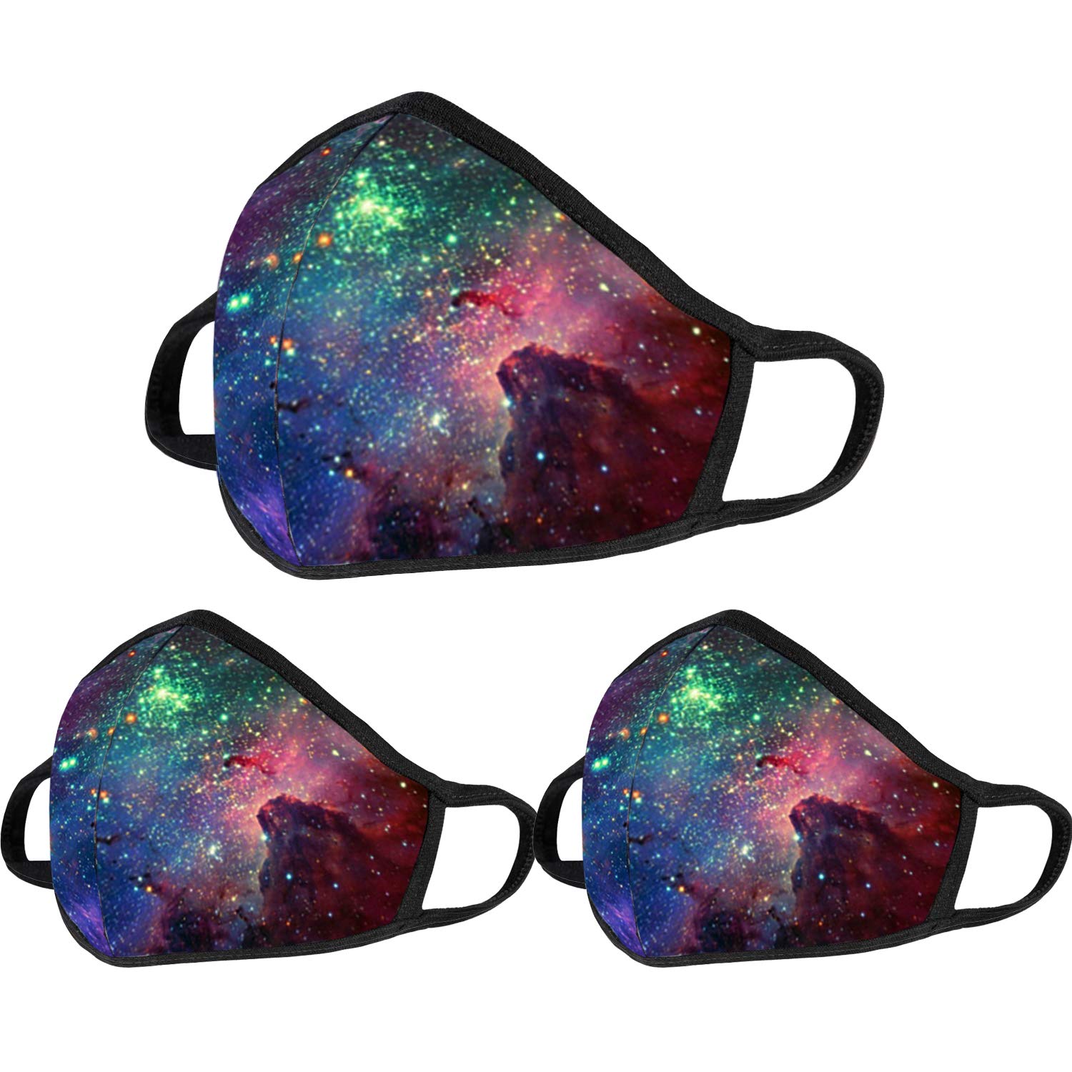 3 Pack Anti Dust Face Mouth Cover Mask Respirator - Dustproof Anti-Dust Washable - Reusable Comfy Masks - Cotton Protective Breathable Safety Warm Windproof Mask for Man and Woman