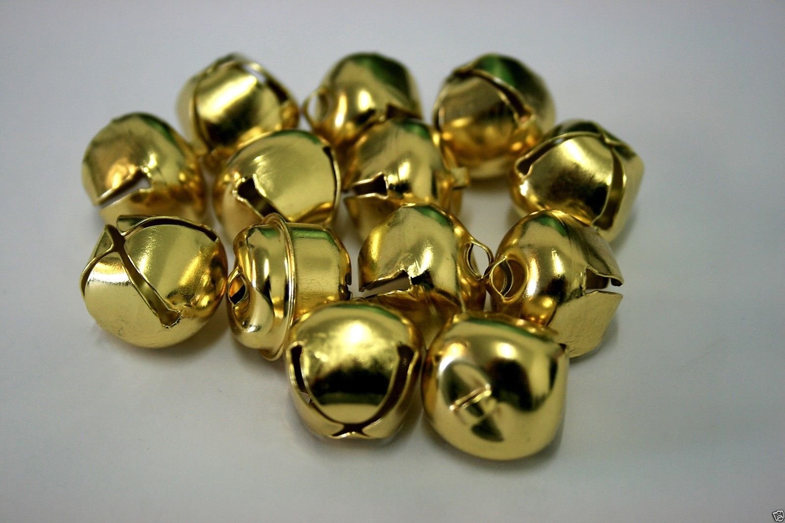 Qualitiy Toy Cat Morris Dancing Craft Charm Christmas Jingle Bells - Gold 15MM, 5 Bells