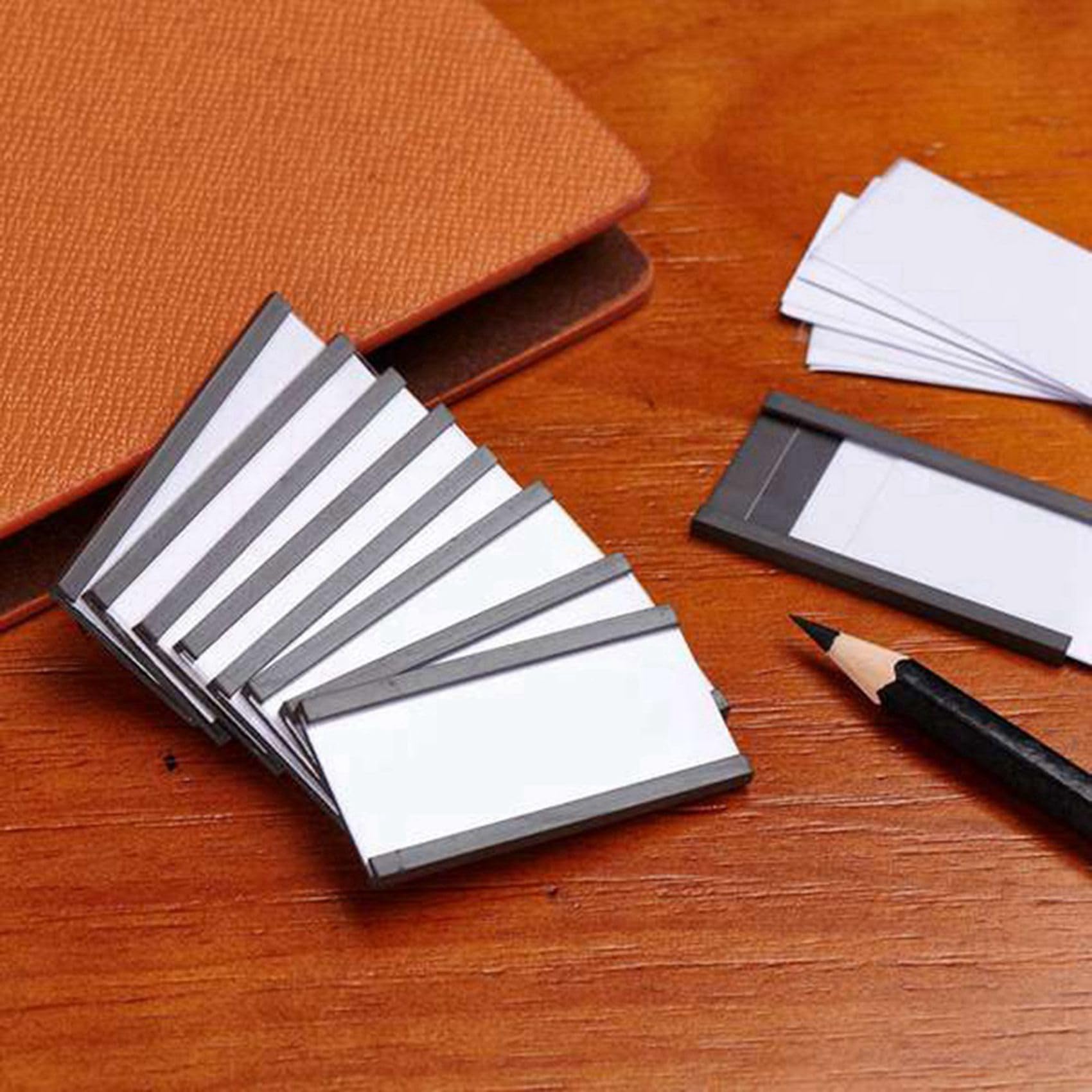 200 PièCes Porte-ÉTiquettes MagnéTiques avec Porte-Cartes de DonnéEs MagnéTiques avec Protecteurs en Plastique Transparent pour ÉTagèRe en MéTal (1 X 2 Pouces)