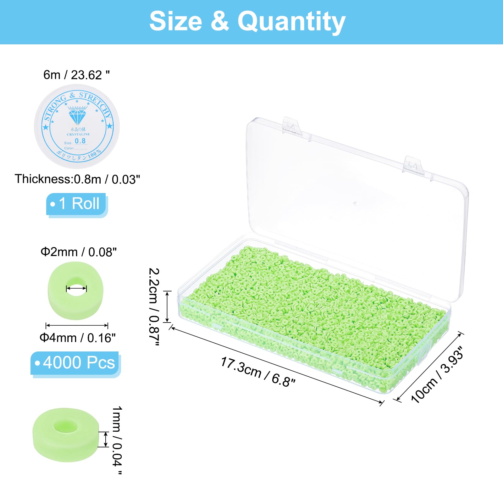 PATIKIL 4000 Pcs Clay Beads Bracelet Making Kit - Image 2