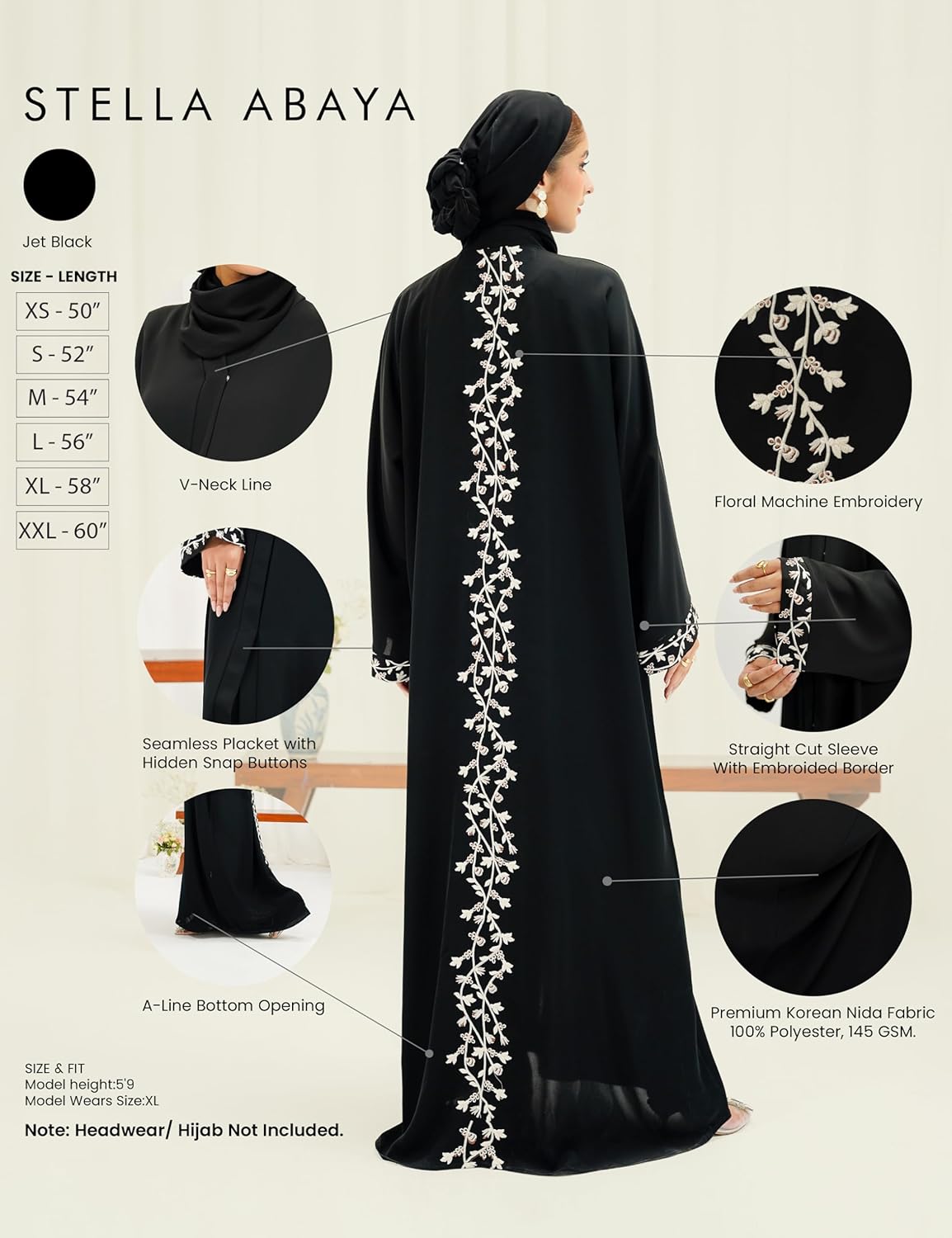 Elegant Modern Abaya for Women – Lightweight, Flowy, Soft and Perfect for Every Occasion