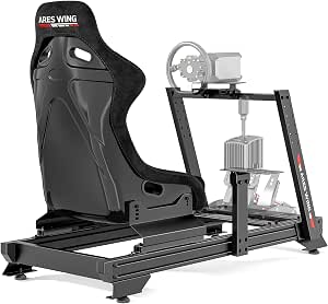 ARES WING Sim Racing Cockpit with Racing Seat, 8040 Aluminum Profile