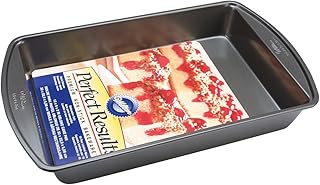 Perfect Results Nonstick Oblong Cake Pan, 13 by 9 by 2-Inch, Silver