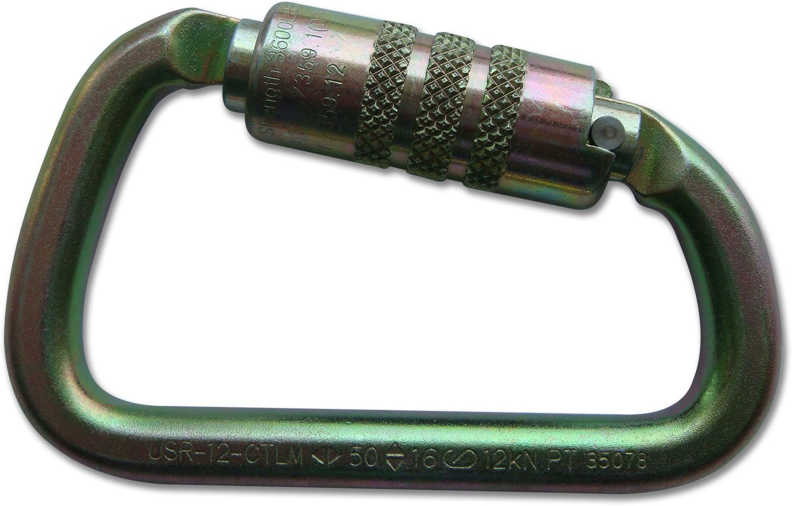 ProClimb USR-12-CTLM Twist Lock Modified D Steel Carabiner, 110 mm x 67.6 mm