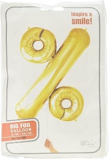 34 Inch Percent Sign - Gold Foil Mylar Balloon by NorthStar Foil Mylar Balloons