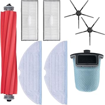 Roborock Aksesuar Kiti, S7+/S7 MaxV/T7S Plus ile Uyumlu, Ana F r a, HEPA Filtre, Dock  n Filtre, Yan F r a, Mop Bezi, Siyah