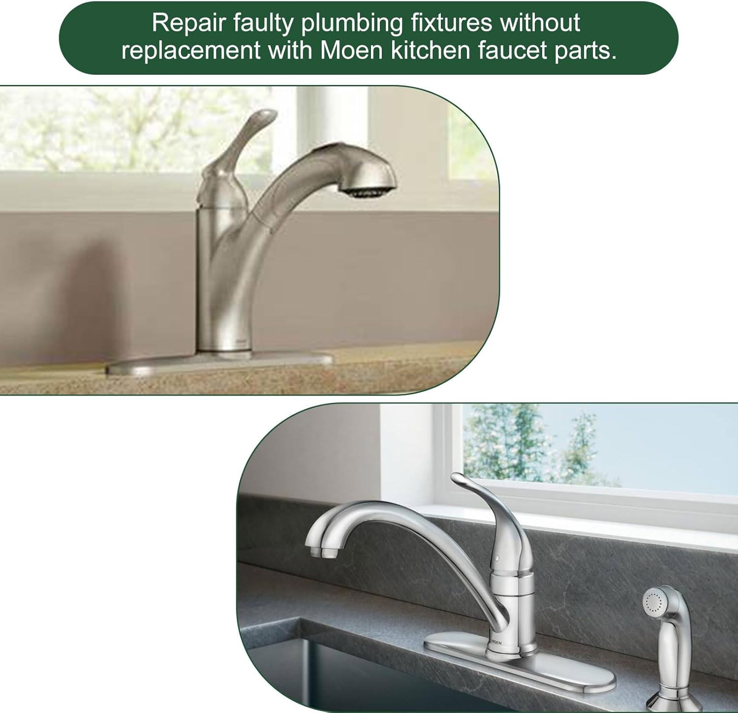 for Moen 93980 Replacement Handle Adapter Kit, Single Handle Faucet Adapter Repair Kit for Moen Kitchen Faucet Handle