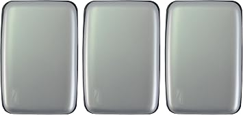 RFID Blocking Aluminum Credit Card Case Silver - 3 Pack