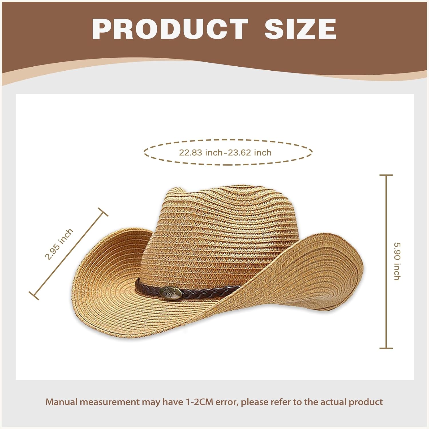 Chapeau De Cowboy Unisexe - Chapeau De Cowgirl Classique à Large