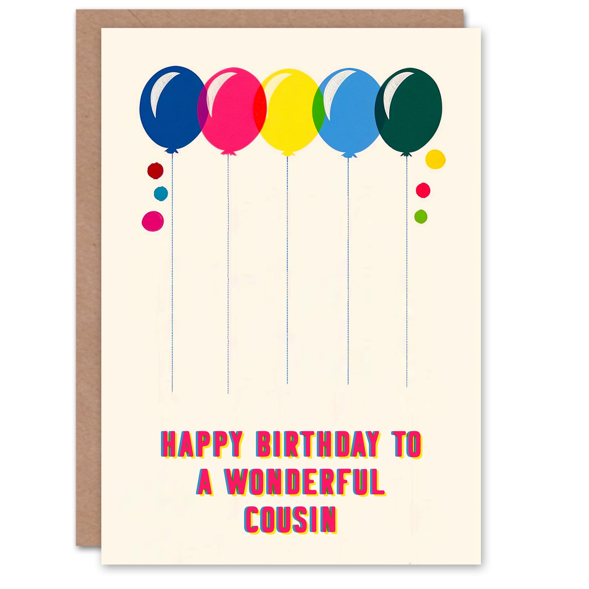 Artery8 Women's Greeting Card - Happy Birthday Cousin - White