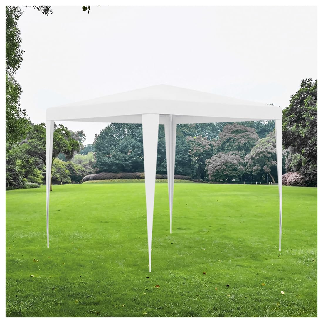 Acomoda Textil - Cenador Blanco Desmontable de Fácil Instalación y Transporte 3x3 Metros. Carpa Jardín para Camping y Fiestas de Exterior, Resistente al Sol, Estable y Duradero
