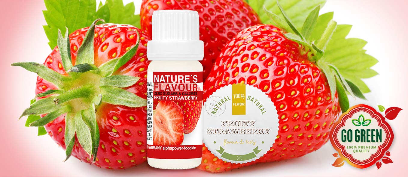 ALPHAPOWER FOOD Arôme alimentaire naturel, SET SUPER ÉCONOMIQUE 5x10ml liquide - gouttes aromatisantes et édulcorant sans sucre, goût délicieux, vegan liquid sweetener Flavour Drops, Flavdrops