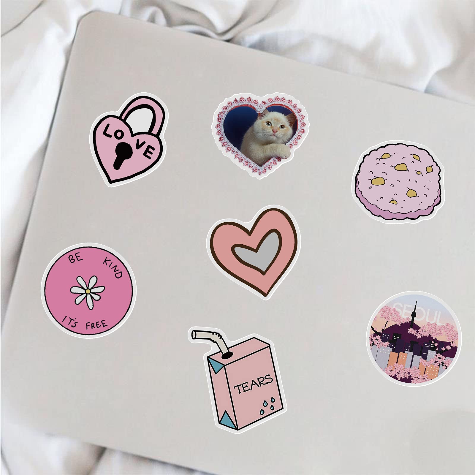 Lot De 30 Autocollants Vinyle En Forme De Cœur (rose) - Grand 9,9x9,1 Cm, Petit 3,9x3,6 Cm - Imperméables, Pour Voiture, Fenêtre, Ordinateur Portable