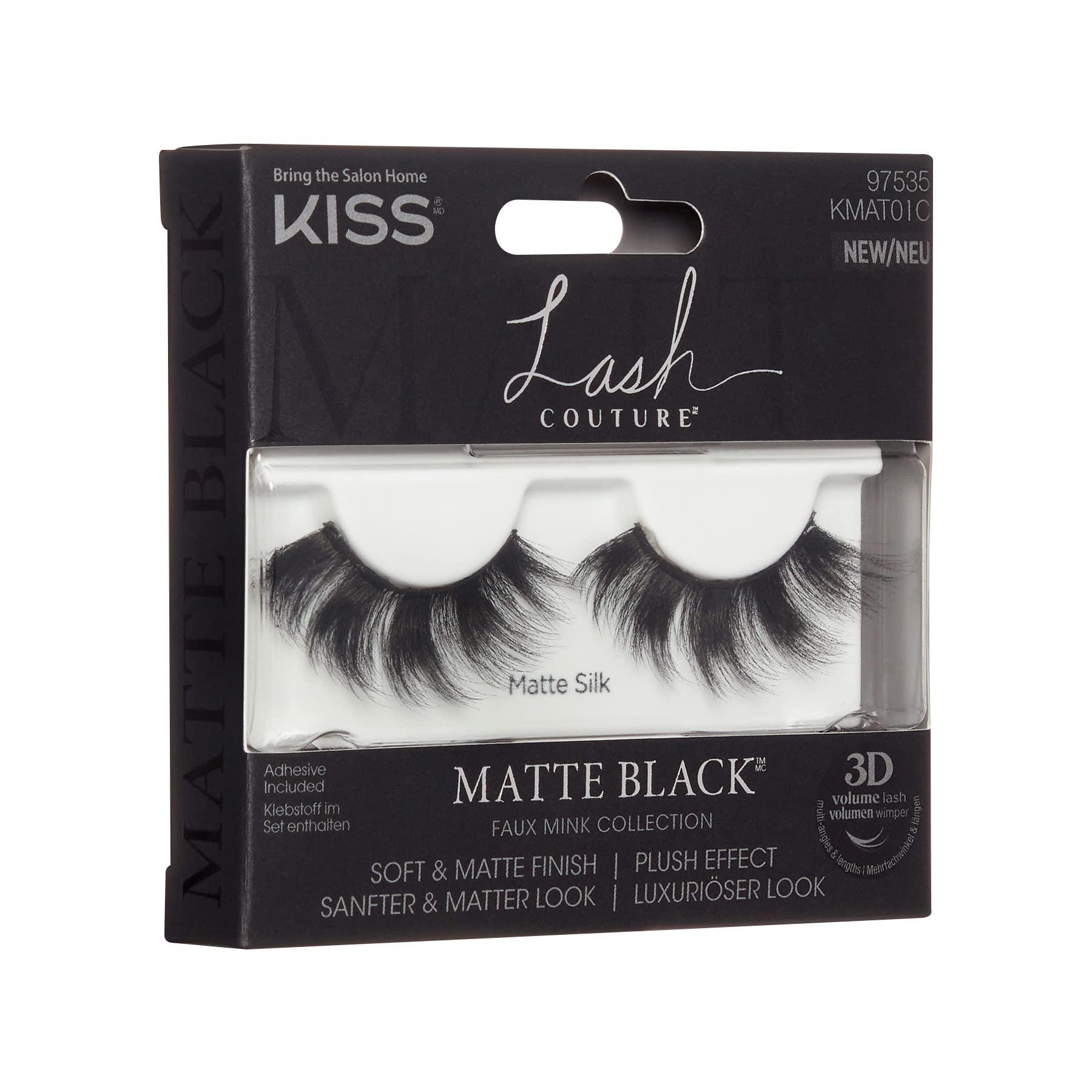 Kiss sztuczne rzęsy Faux Mink 3D Matte Collection - Matte Velvet
