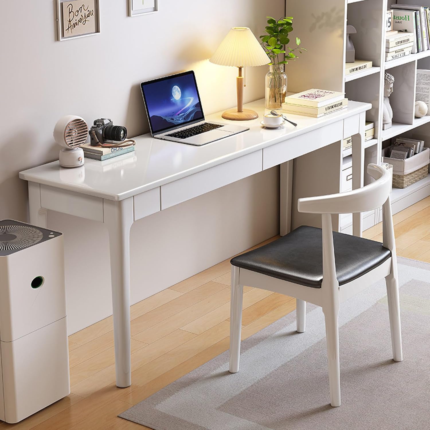 Amazon | N&S ローデスク 幅80cm 高さ37.5cm 棚付き ベッド上デスク