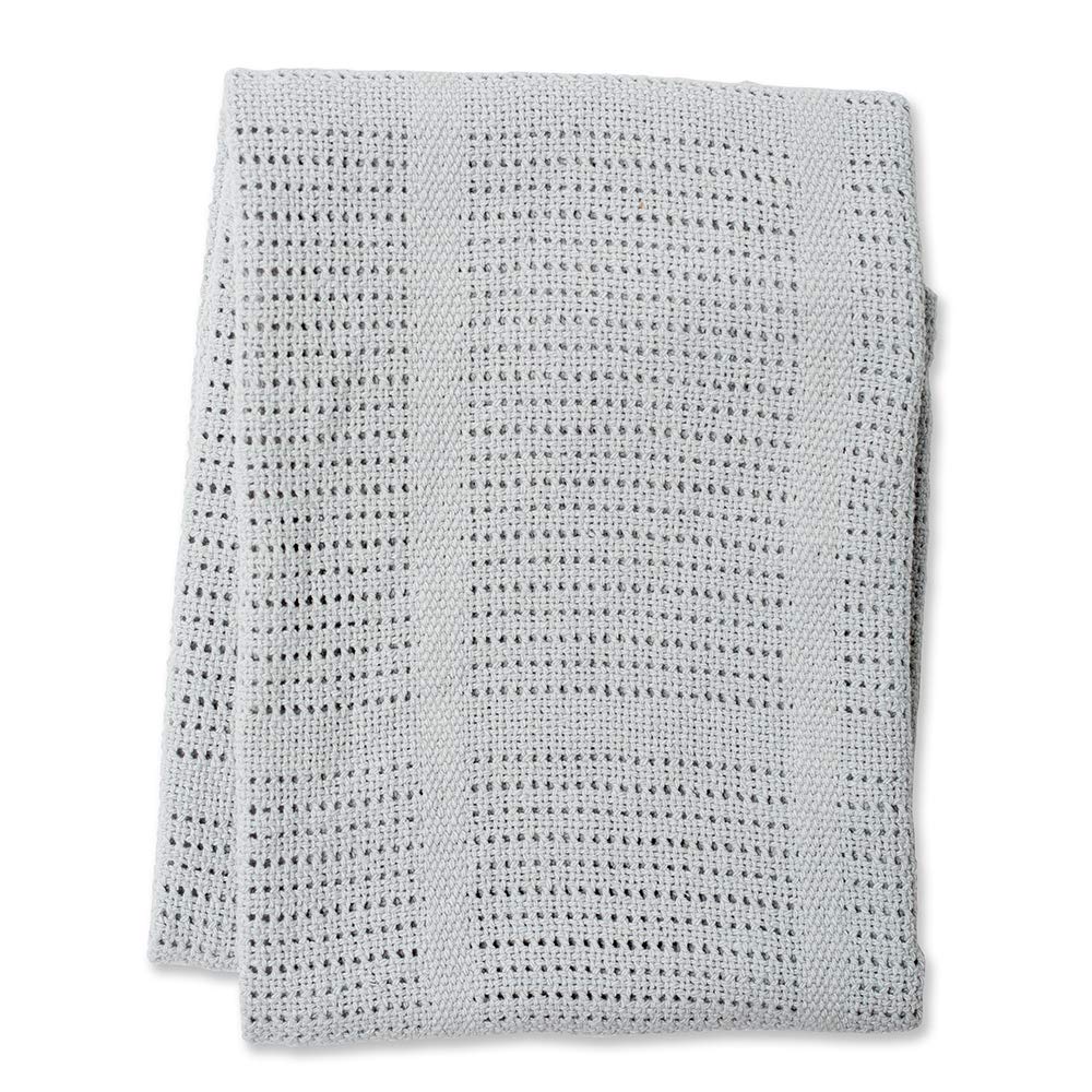 Lulujo Baby Cellular Baby Blanket, Grey