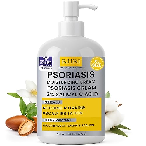 Rida Hair Research Institute Crema para la psoriasis para el cuero cabelludo, la cara y el cuerpo  Crema de eczema para adultos  Tratamiento de