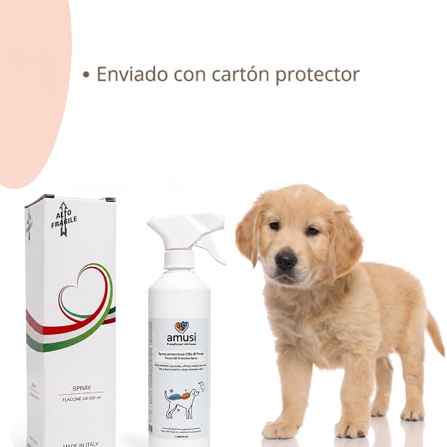 Foto 4 de 7 de amusi Aceite de Neem para Perros - 500 ml - Anti Insectos - Spray Antipulgas Perros