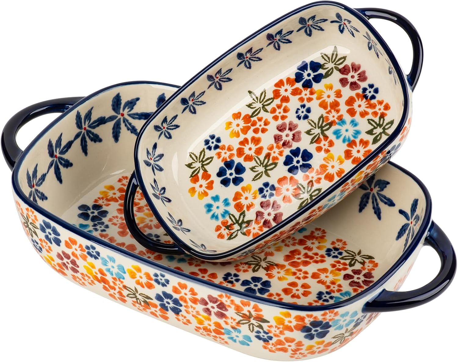 ONECCI Retro pastoral style Ceramic Baking Dish Rectangular