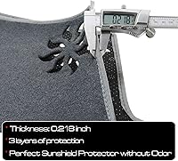 Vista 2 de SENSHINE para Hyundai Sonata 2011 2012 2013 2014 Funda para salpicadero, cubierta para consola central, tapete para salpicadero, alfombra, protector