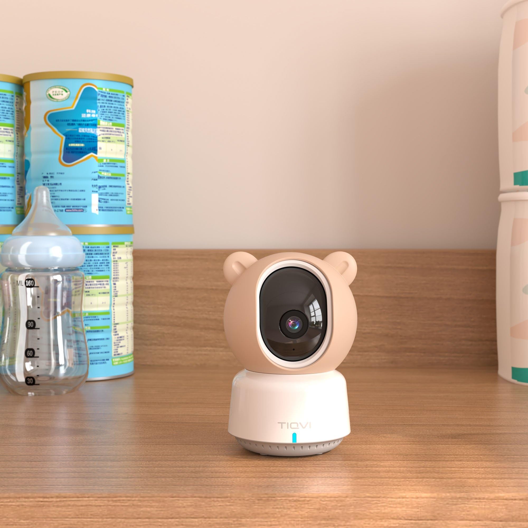 Inteligentna niania z monitorem, kamerą i aplikacją, 1080P, WiFi i Calex Smart App, noktowizor, wykrywanie ruchu, 2-drożny dźwięk, monitorowanie temperatury