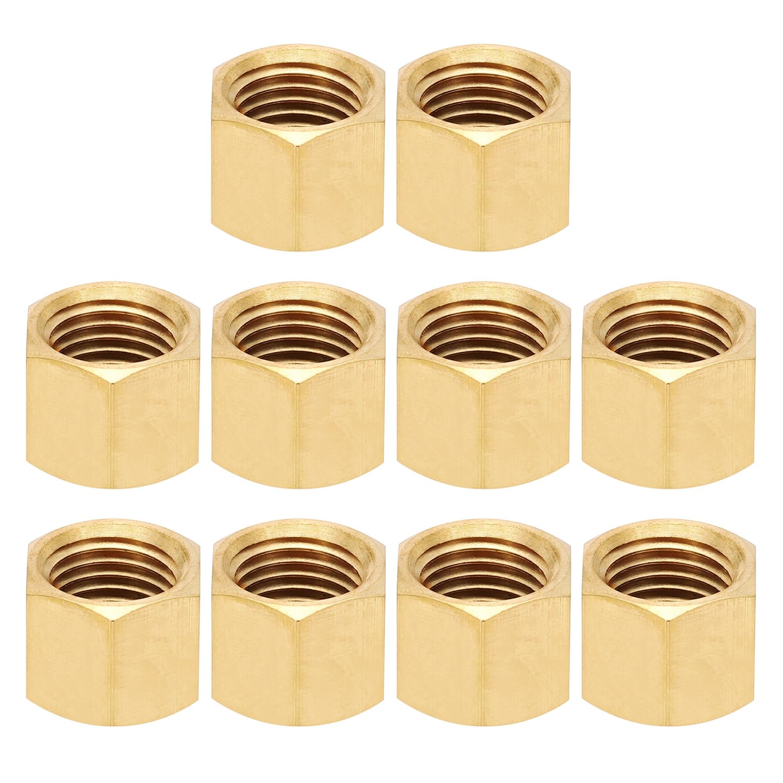 Bouchon 1/4" NPT femelle en laiton avec joint étanche et embase hexagonale pour tuyau