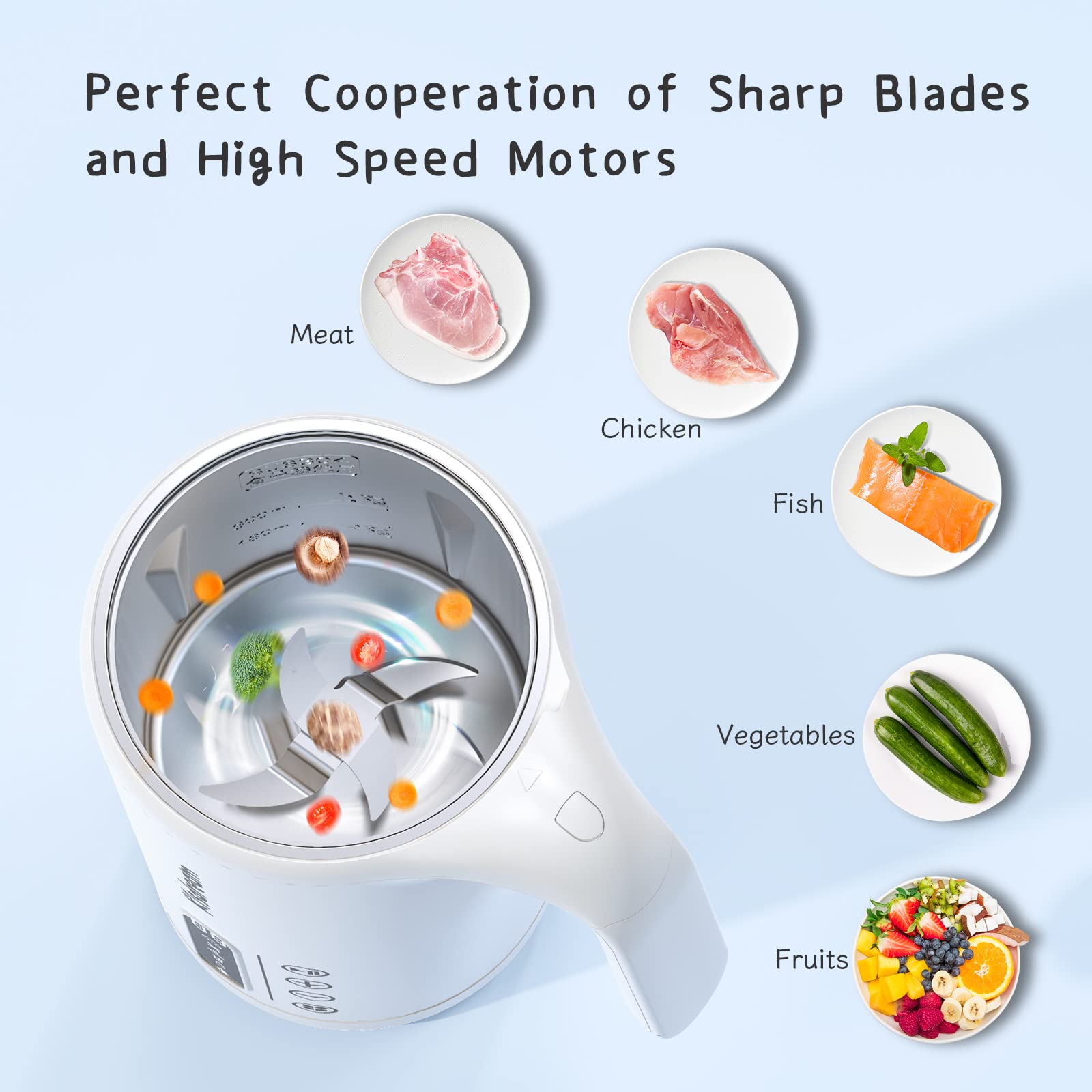 Cuocipappa Mixer Multifunzione 6-in-1 per Bébé - Vapore, Mixer, Latte Caldo, Zuppa, Succo