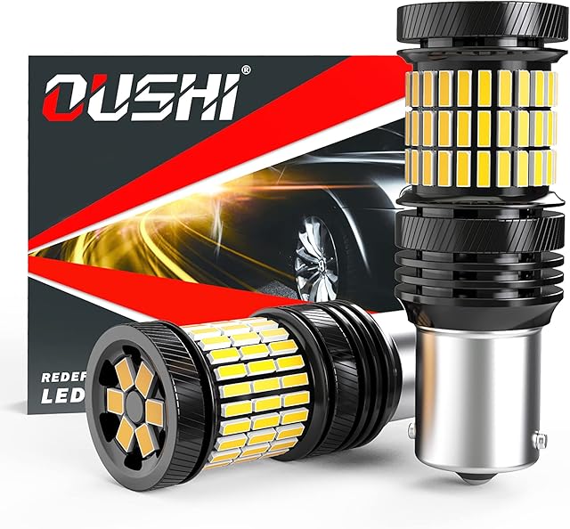 1156 BA15S Led Bulb, OUSHI P21W 7506 1003 Led Bulb Super Bright 4000LM Replacement For Car Back Up Reverse Light Tail Light DRL Daytime Running Light, 6500K Xenon White (Pack of 2)