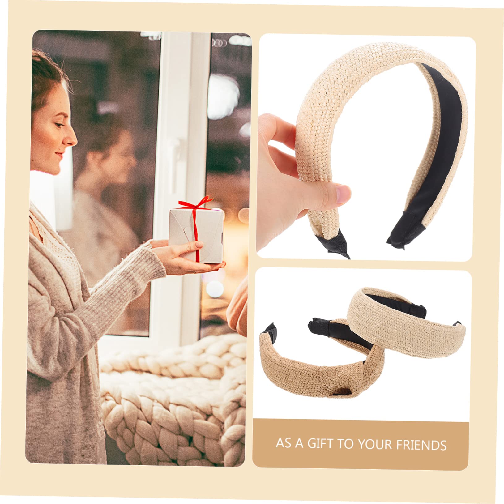 Ipetboom 6pezzi Fascia Per Intrecciata Accessori Per e Colori Beige e Indossare