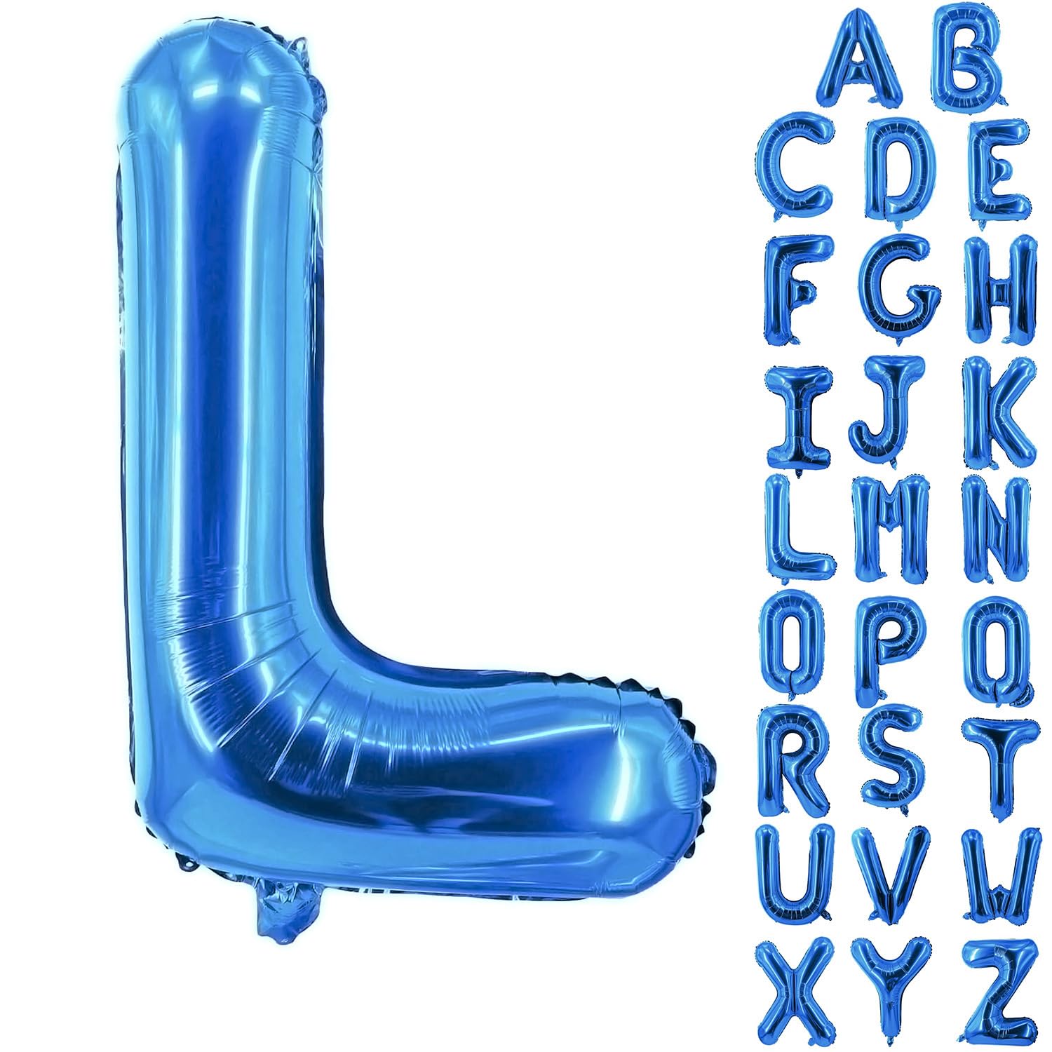 Letter Balloons 40 Inch Blue Giant Alphabet Balloons Letter L