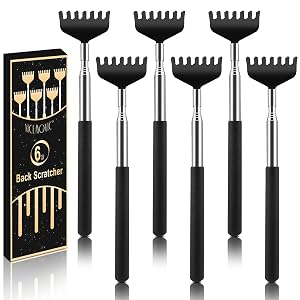 NICEMOVIC 6 Pack Back Scratcher for Men Women Stocking Stuffers White Elephant Gifts for Adults Game Prizes for