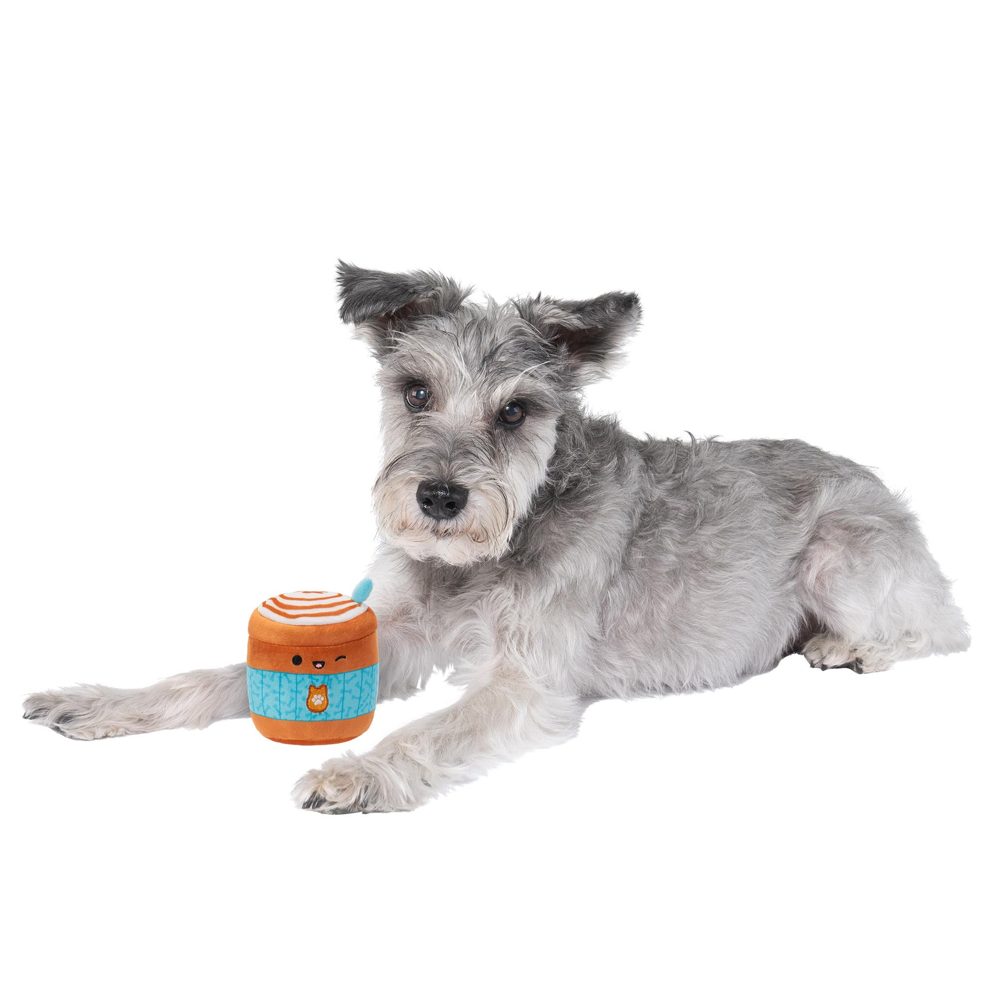 Squishmallows Chewmees 3.5-Inch Deeku Pup Latte + Lou-Lou Bacon Cupcake Chew Mees Pet toys by Original Pet Toy 2 pieces - Image 3