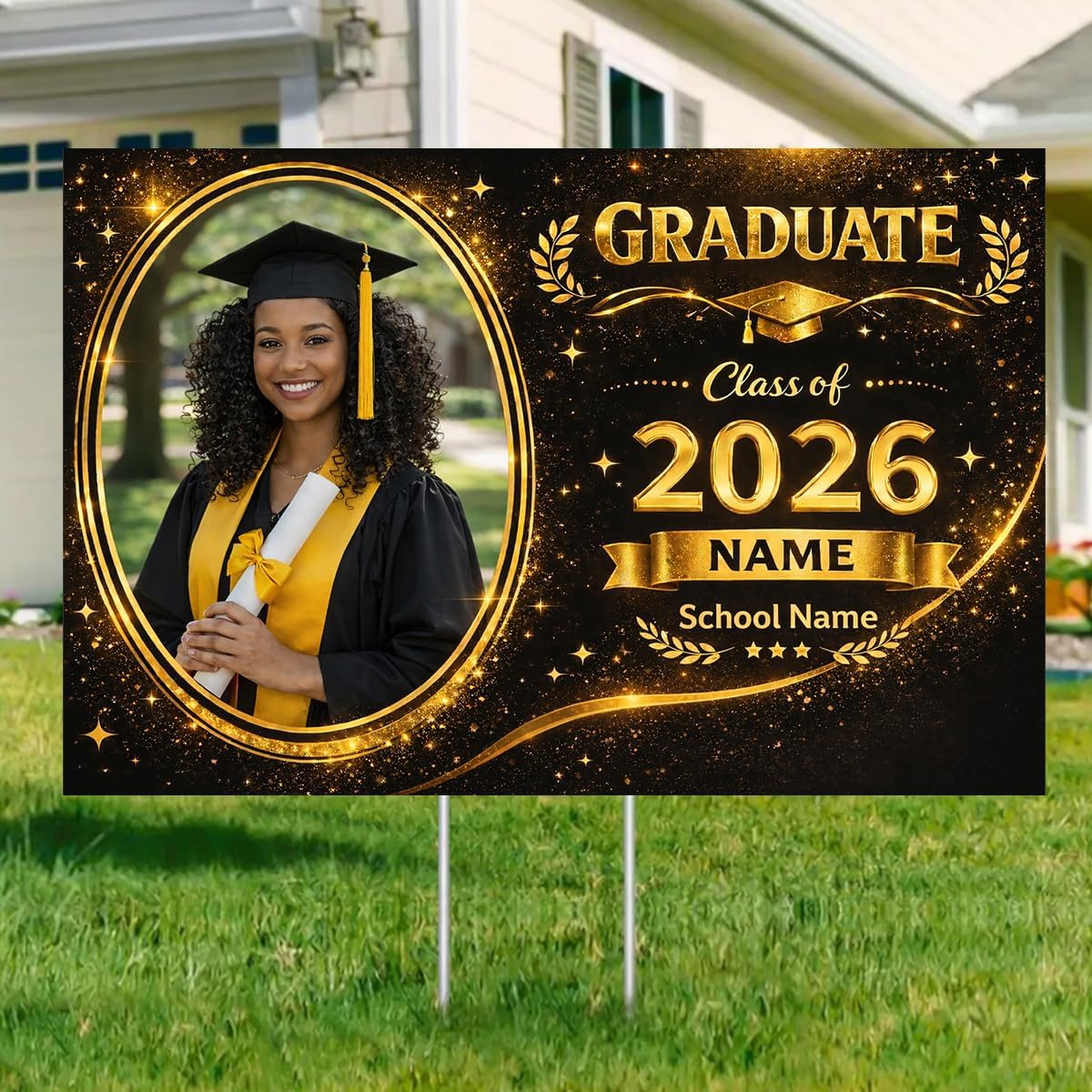 Amazon.com : Personalized Graduation Yard Sign Class of 2026 - Custom ...