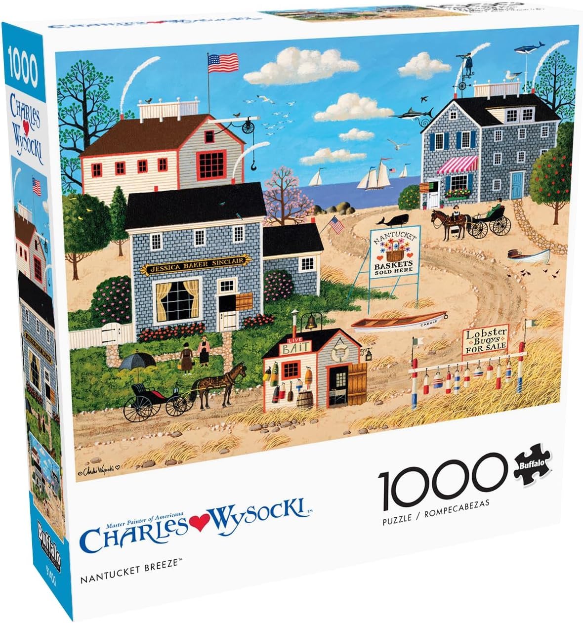 Buffalo Games - Charles Wysocki - Nantucket Breeze - 1000 Piece Jigsaw Puzzle for Adults -Challenging Puzzle Perfect for Game Nights - Finished Size