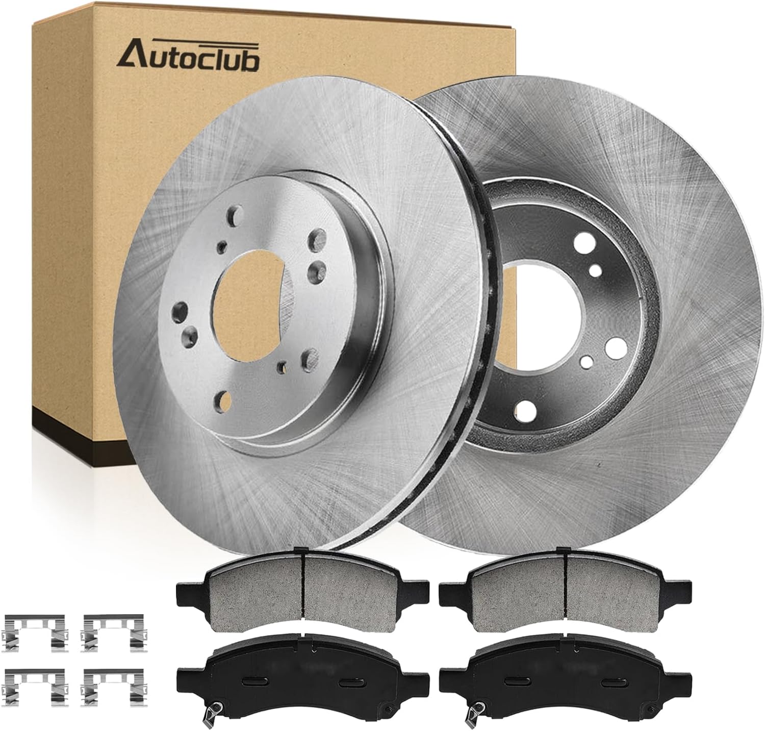 AUTOCLUB Front Brake Kit, for Chevy Traverse Buick Enclave 2009 2010 2011 2012 2013 2014 2015 2016 2017 Brake Pads and Rotors, for GMC Acadia 2007 2008 2009 2010 2011-2016 Brakes Replacement 12.8"
