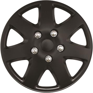 Streetwize - Tempest Premium Wheel Cover Set   Matt Black Rim, 14 in. Hubcap, Decorative Wheel Trim. Automotive Exterior Car Accessories