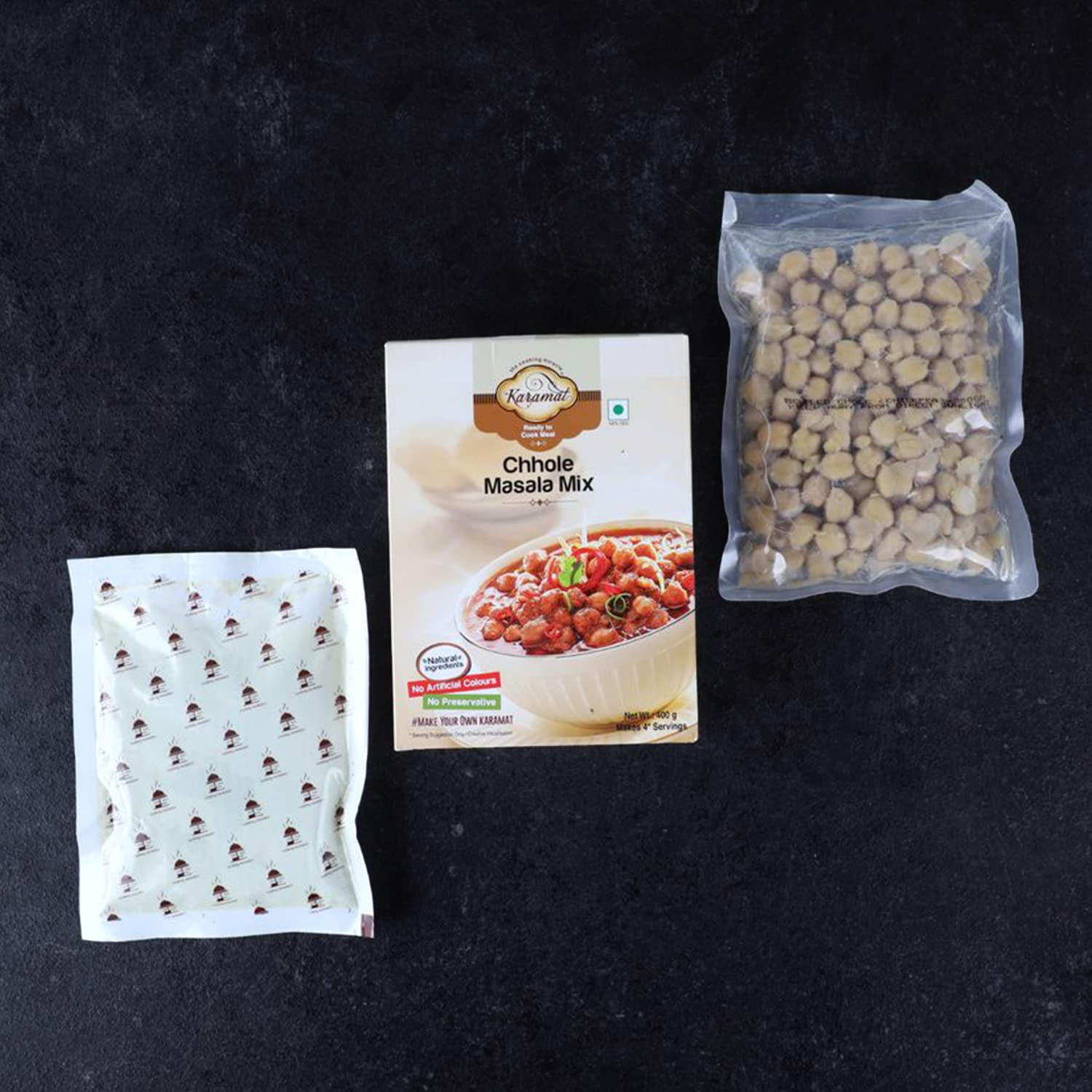 Karamat Chole Masala Mix, (Veg, 400g Mix, Upto 4* Servings), MYO, Ready to Cook, Chole Chana Mix, No Preservatives and Artificial Colours, Pantry Items, Magic Masala Powder, Chef's Art, Sabji Masala 4